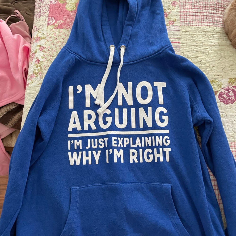 Bluenotes Blue Hoodie with quote